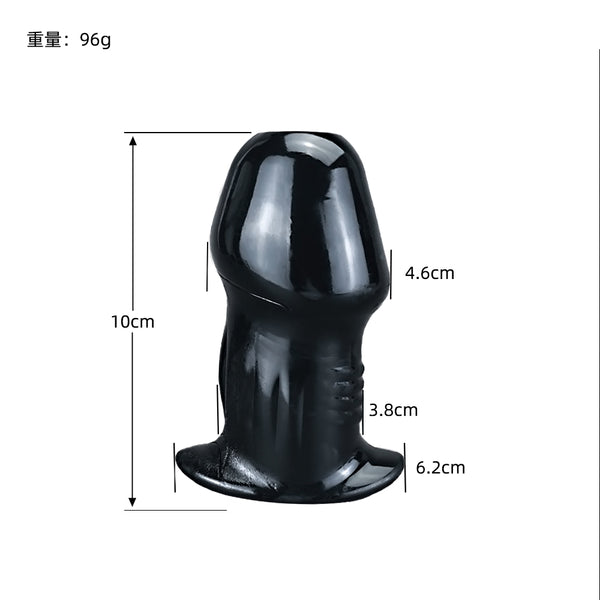 Hollow glans anal plug