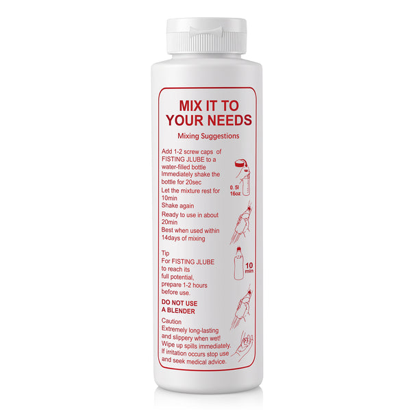 FISTING JLUBE Powder Mixes with Water One Bottle Makes 6-8 Gallons of Lubricant 10 oz