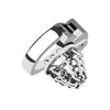 Stainless Steel Chastity Device with Chain Design | Long Cock Cage for Men with 6-Level Adjustable Ring (32–50mm)