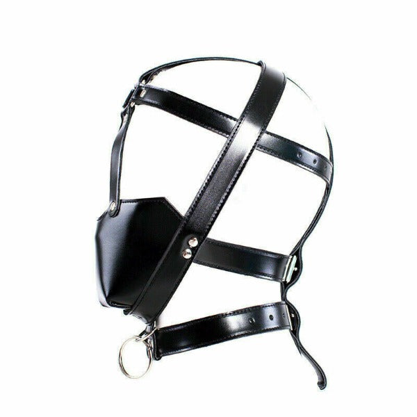 Masquerade Head Harness PU Leather mask Restraint headgear Costume Props Cosplay