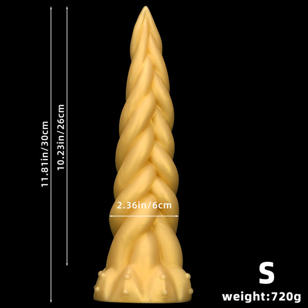 Hands-free butt plug with strong suction cup, realistic beginner anal dildo, suitable for men and women (black and gold)