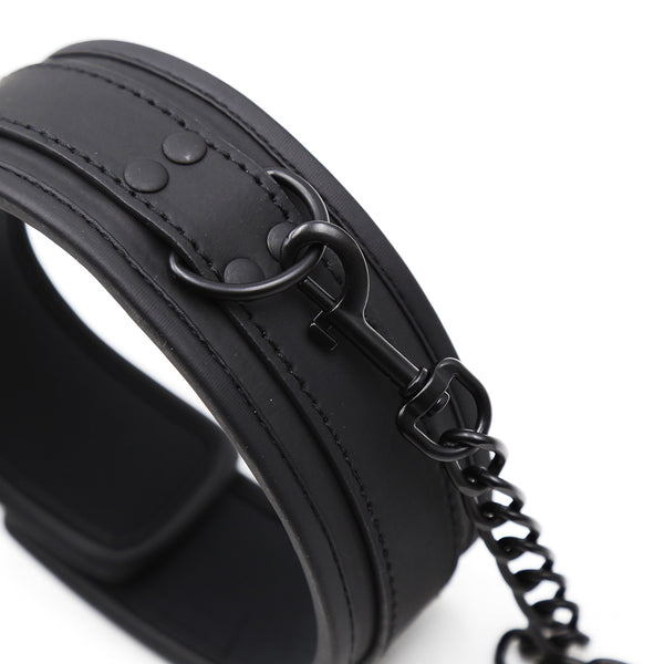 Leather Bondage Collar and Leash Set, Bondage Sex Toys Collar