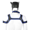 Neoprene Dog Full Face Head Mask Kit, Novelty Costume Pup Hood Mask with Collar and Strap