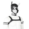 Neoprene Dog Full Face Head Mask Kit, Novelty Costume Pup Hood Mask with Collar and Strap