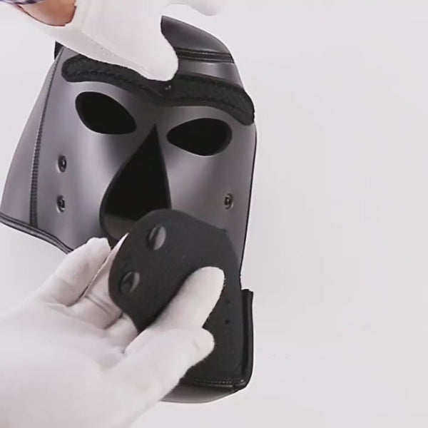 Neoprene Dog Full Face Puppy Mask Removable Pup Hood Halloween Mask