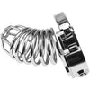 Skeleton-Style Adjustable Metal Chastity Cage with Internal Lock – Ventilated & Secure Design