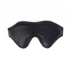 Leather eye mask with elastic strap