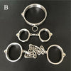 Stainless steel lockable wrist cuffs & leg shackles & collar chain restraint set sexual bondage BDSM set