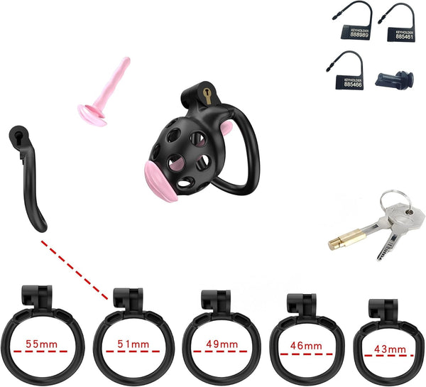Cobra Chastity Cage BDSM Cage with Ring Size 5 Gay Chastity Device