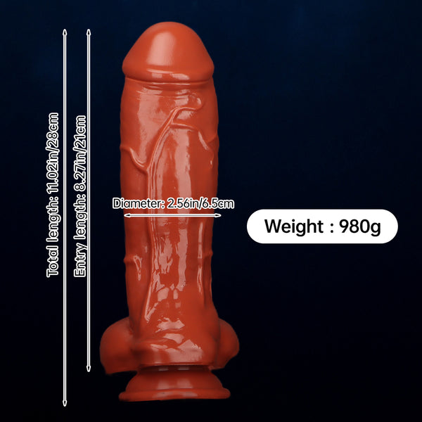 11 Inch Simulated Dildo with Suction Cup Penis Sex Toy