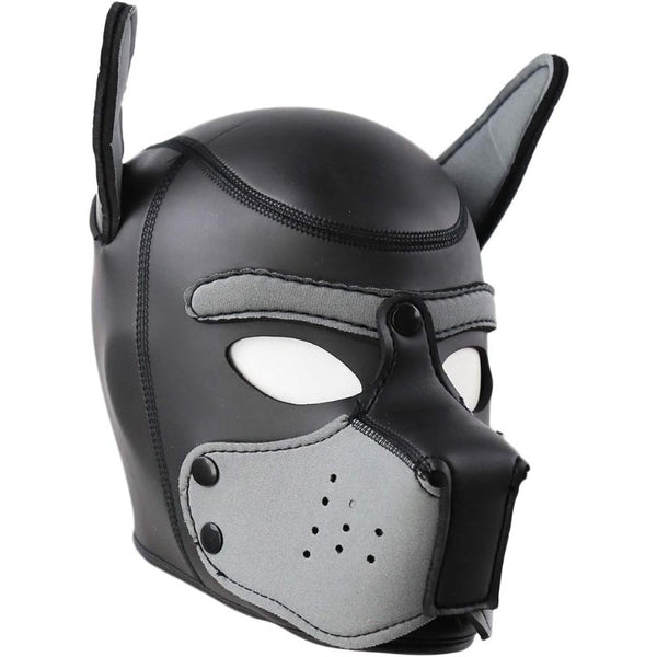 Neoprene Dog Full Face Puppy Mask Removable Pup Hood Halloween Mask