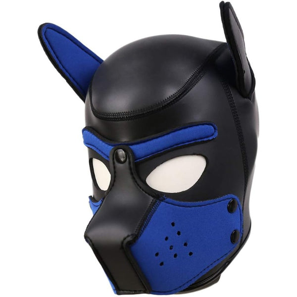 Neoprene Dog Full Face Puppy Mask Removable Pup Hood Halloween Mask