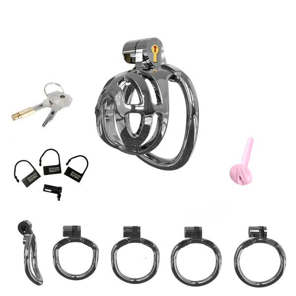 Abstinence penis lock CB lock male transvestite chastity cage