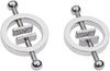 2 x Nipple Clip Clamps Circular Stainless Steel Clamp,Adjustable Weight Metal Nipple Clamps