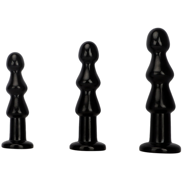 PVC butt plug prostate massager pagoda shaped large butt plug