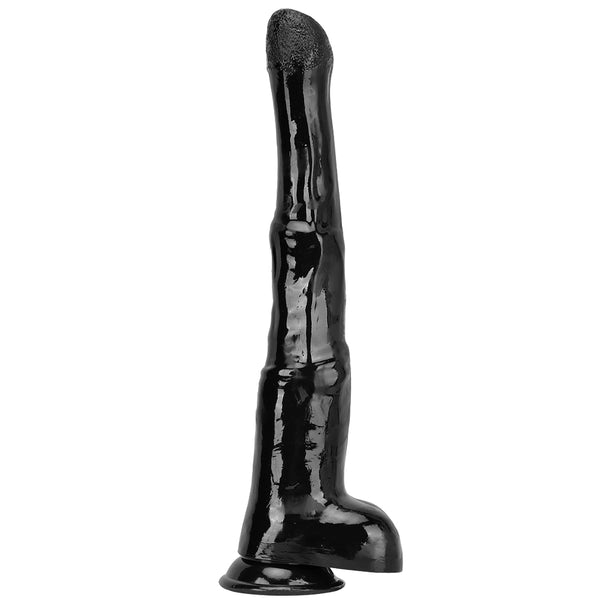 HORSE DILDO ANAL GIANT PVC 18 INCH LONG BLACK