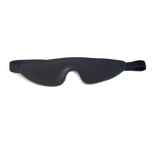 Double-layer leather eye mask with elastic strap