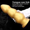Gold Silicone 11CM Thick Huge Knot Dildo with Suction Cup Butt Plug Anal Sex Toy