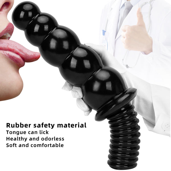 Anal Beads 9.9 Inch Vaginal G-Spot Anal Dildo Masturbation Butt Plug with Handle for Men and Women