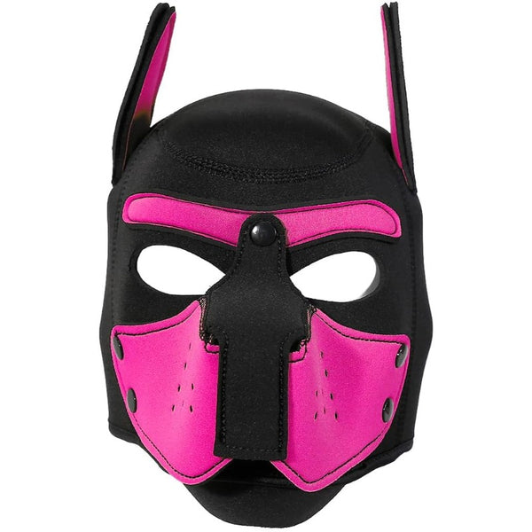 Neoprene Puppy Face Muzzle Dog Removable Full Head Hood Mask With Ears (One Size)