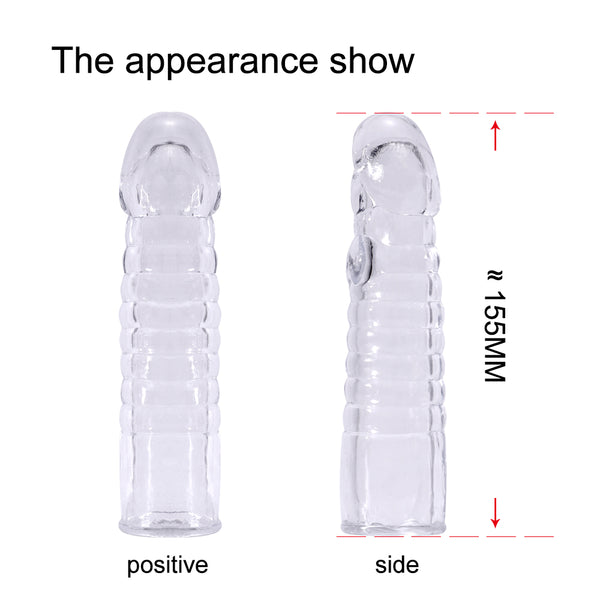 Crystal penis enlargement condom liner enlargement belt enhancer realistic condom
