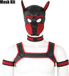 Neoprene Dog Full Face Puppy Mask Removable Pup Hood Halloween Mask