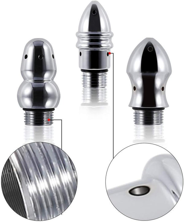 3 Head Shower Enema Flusher Attachment with 59" Shower Hose for Portable Bathroom Kit Flush Enema Toilet Bent Zinc Alloy Washing and Cleaning Tool with 2 Shower Heads