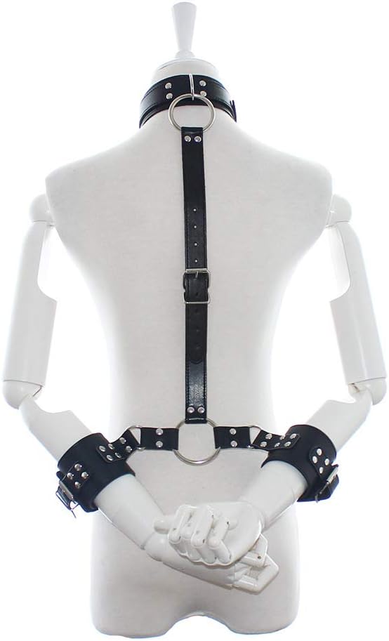 Men Back Handcuffs Harness Adjustable Back Strap for Couple Sex Games Cosplay Costume