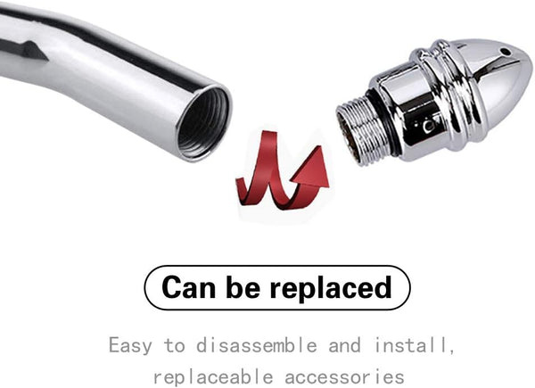 Cleaner Metal Shower Cleaner 3 Heads Aluminum Cleaner Cleansing Colonic Douche System Cleaner(Silver)