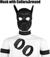 Neoprene Dog Full Face Puppy Mask Removable Pup Hood Halloween Mask