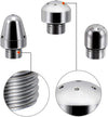 Nozzle Shower 3 Heads Aluminum Cleaner Cleansing Colonic Douche System Cleaner(Silver)