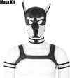 Neoprene Dog Full Face Puppy Mask Removable Pup Hood Halloween Mask