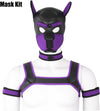 Neoprene Dog Full Face Puppy Mask Removable Pup Hood Halloween Mask