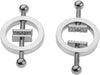 2 x Nipple Clip Clamps Circular Stainless Steel Clamp,Adjustable Weight Metal Nipple Clamps