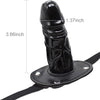 Lockable dildo gag with adjustable straps, realistic penis gag with lock