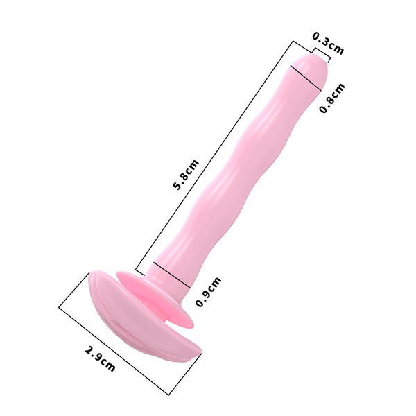 Chastity cage with removable urethral plug, hollow silicone tube with urethral rod