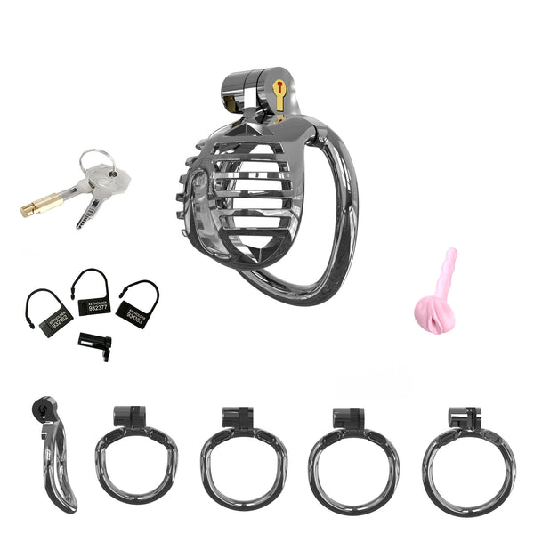 Abstinence penis lock CB lock male transvestite chastity cage