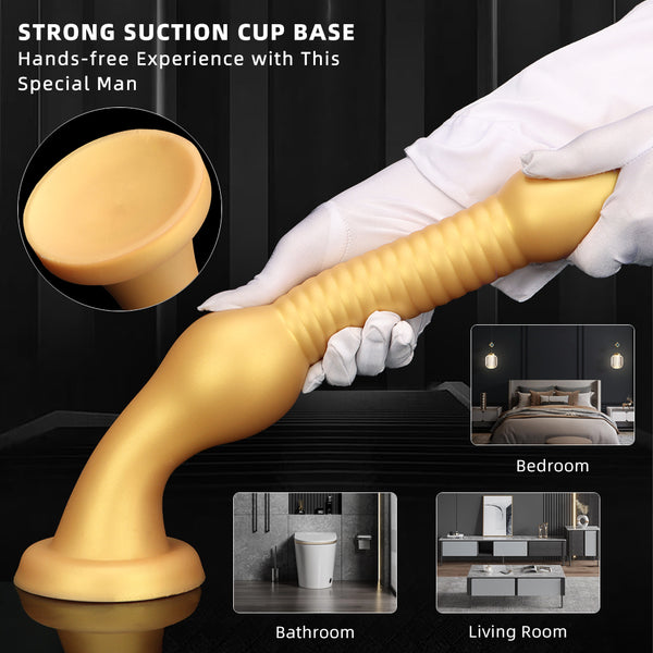 Super Long Anal Beads,Liquid Silicone Screw Thread Butt Plug Strong Suction Cup Long Anal Plug Prostate Massage Anal Trainer Dildo Anal Toy for Man Woman and Couples G-spot Sex Factory