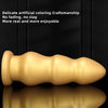 Gold Silicone 11CM Thick Huge Knot Dildo with Suction Cup Butt Plug Anal Sex Toy