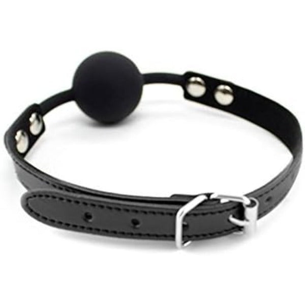 Ball Gag Silicone Black by HappyNHealthy