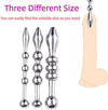 Urethral Sound, 3 PCS Stainless Steel Urethral Dilators with Multi Beads Penis Plug Catheter Sounds Sex Toy Masturbation Rod Bladder Stimulation for Men