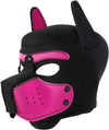 Neoprene Puppy Face Muzzle Dog Removable Full Head Hood Mask With Ears (One Size)