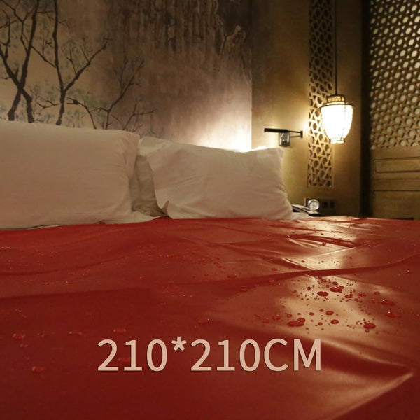 Red Thin Type Sex Blankets King Waterproof and Stain Proof Queen Size Bed Sheet Cover