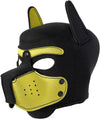 Neoprene Puppy Face Muzzle Dog Removable Full Head Hood Mask With Ears (One Size)
