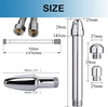 New Nozzle Clean Shower Head,2 Shower Heads 3 Aluminum Cleaner Flushing Cleansing System (Silver)