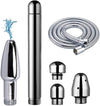 New Nozzle Clean Shower Head,2 Shower Heads 3 Aluminum Cleaner Flushing Cleansing System (Silver)