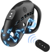 Remote Control Electric Shock Male Cock Cage Chastity Device - 9 e-stim intensities Chastity Cage with 3 Active Rings Adult Sex Toy for Men Penis Exercise | Key and Lock Included