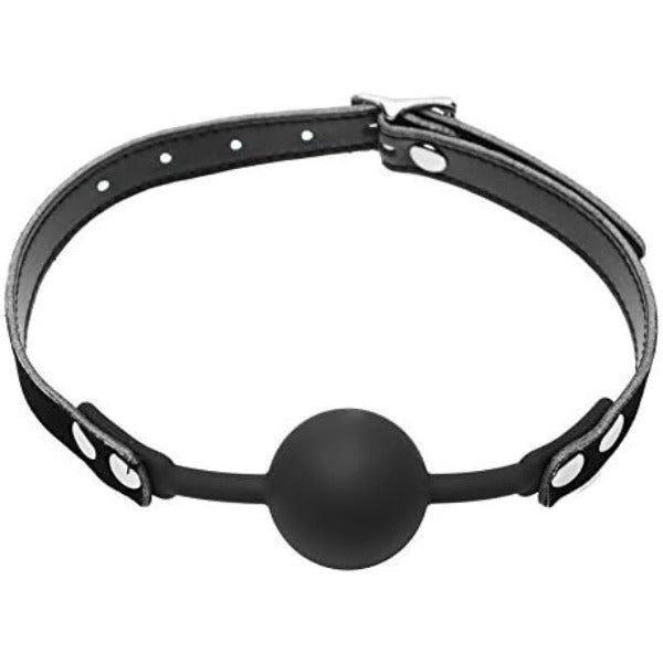 Ball Gag Silicone Black by HappyNHealthy