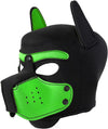Neoprene Puppy Face Muzzle Dog Removable Full Head Hood Mask With Ears (One Size)