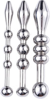 Urethral Sound, 3 PCS Stainless Steel Urethral Dilators with Multi Beads Penis Plug Catheter Sounds Sex Toy Masturbation Rod Bladder Stimulation for Men